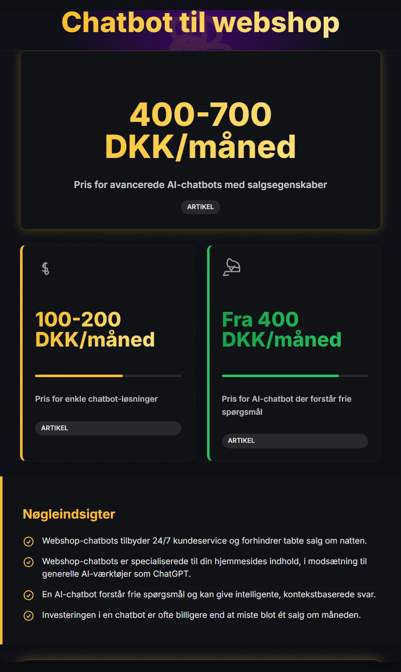 Infographic: Chatbot Til Webshop